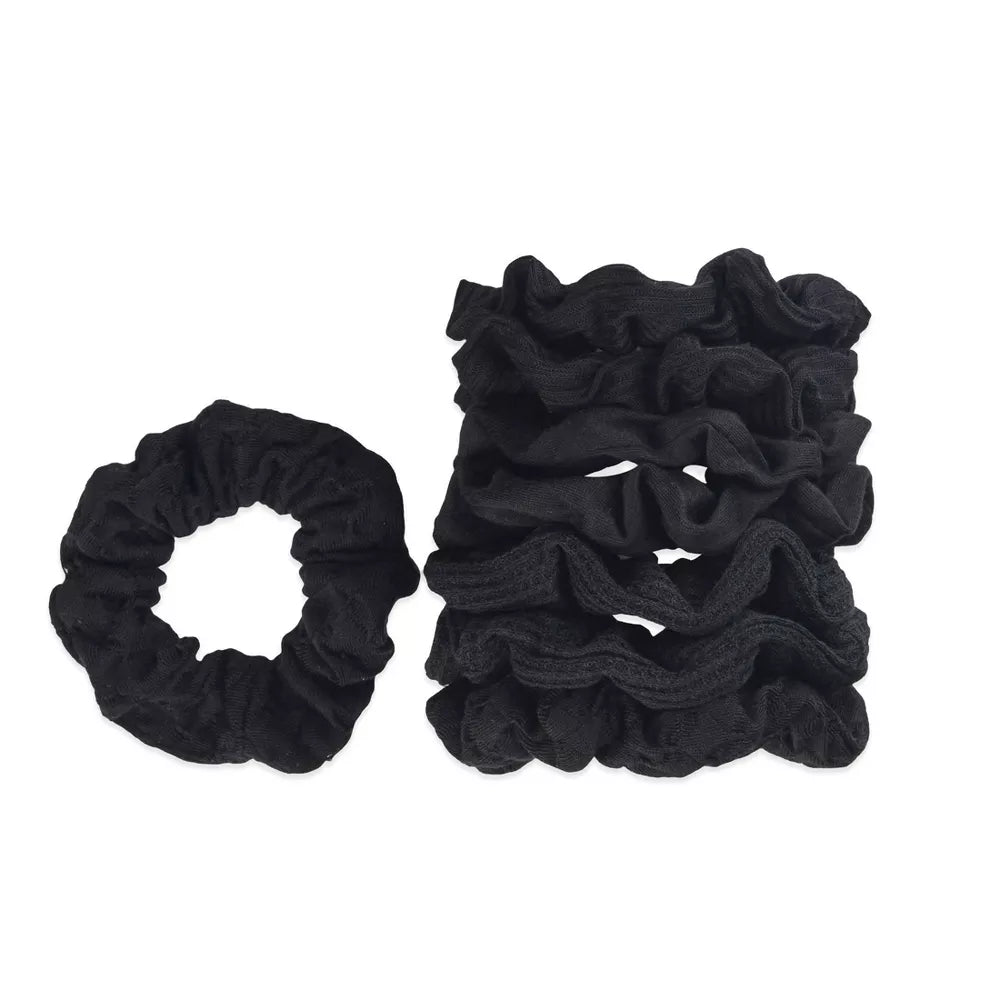 scünci No Damage Textured Scrunchies - Black, 8 count-043194383078-LR-274557-2-LR eShop