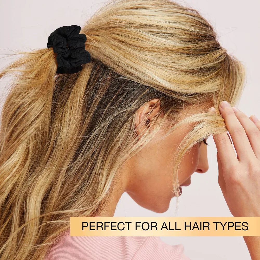 scünci No Damage Textured Scrunchies - Black, 8 count-043194383078-LR-274557-3-LR eShop