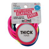 scünci No Damage Thick Hair Elastics - Assorted Neons, 10 count-043194343379-LR-342228-1-LR eShop