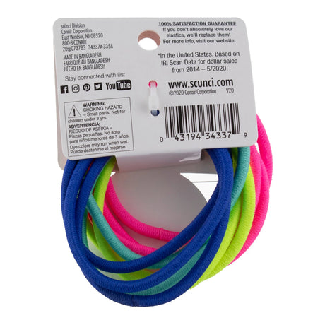 scünci No Damage Thick Hair Elastics - Assorted Neons, 10 count-043194343379-LR-342228-2-LR eShop
