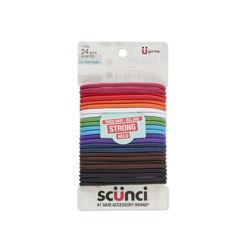Scünci No Damage Thick Hair Elastics, Bright 24 CT-043194178308-LR-204212-1-LR eShop