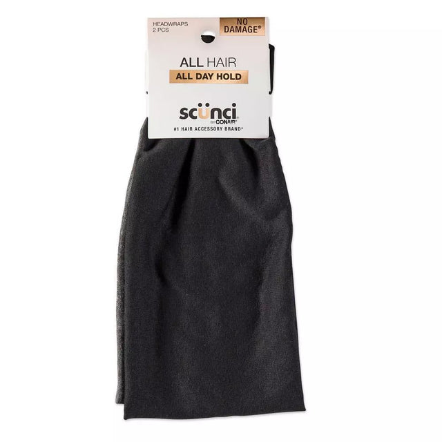 scünci No Damage Total Comfort Extra Wide Headbands - Gray and Black, 2 count-043194383801-LR-274379-1-LR eShop