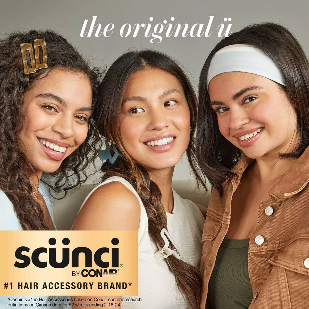 scünci No Damage Total Comfort Extra Wide Headbands - Gray and Black, 2 count-043194383801-LR-274379-7-LR eShop