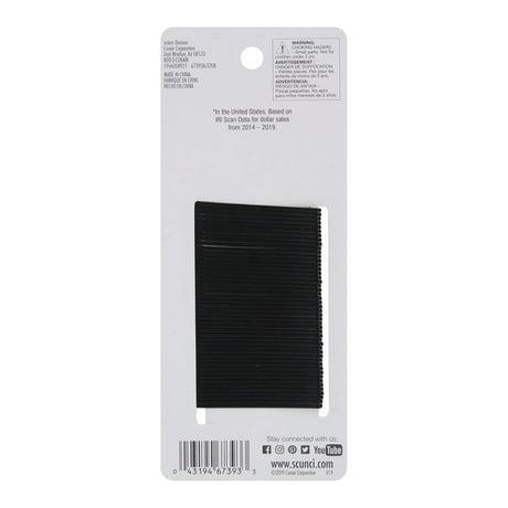scünci No-Slip Grip All Day Hold Bobby Pins - Black, 48 count-043194673933-LR-219390-2-LR eShop