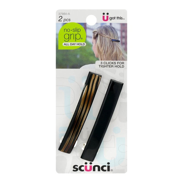 scünci No-Slip Grip All Day Hold Hair Barrettes, 2 count-043194379842-LR-249533-1-LR eShop