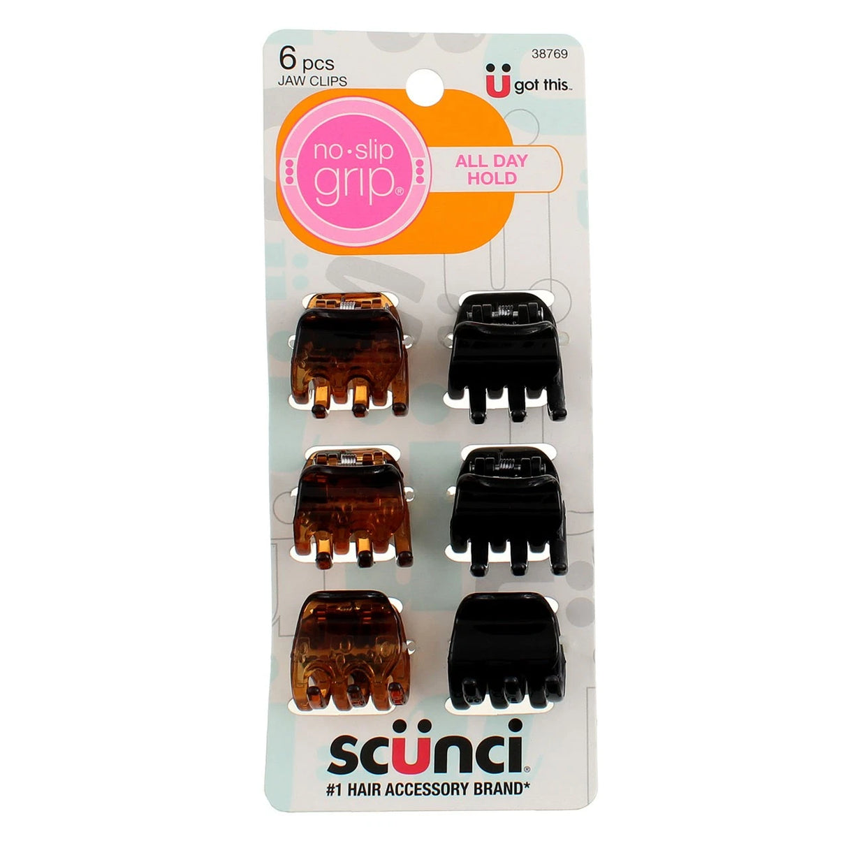 scünci No Slip Grip All Day Hold Small Jaw Clips, 6 count-043194387694-LR-339167-1-LR eShop