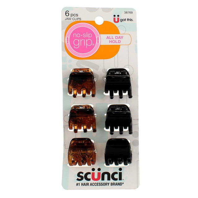 scünci No Slip Grip All Day Hold Small Jaw Clips, 6 count-043194387694-LR-339167-1-LR eShop