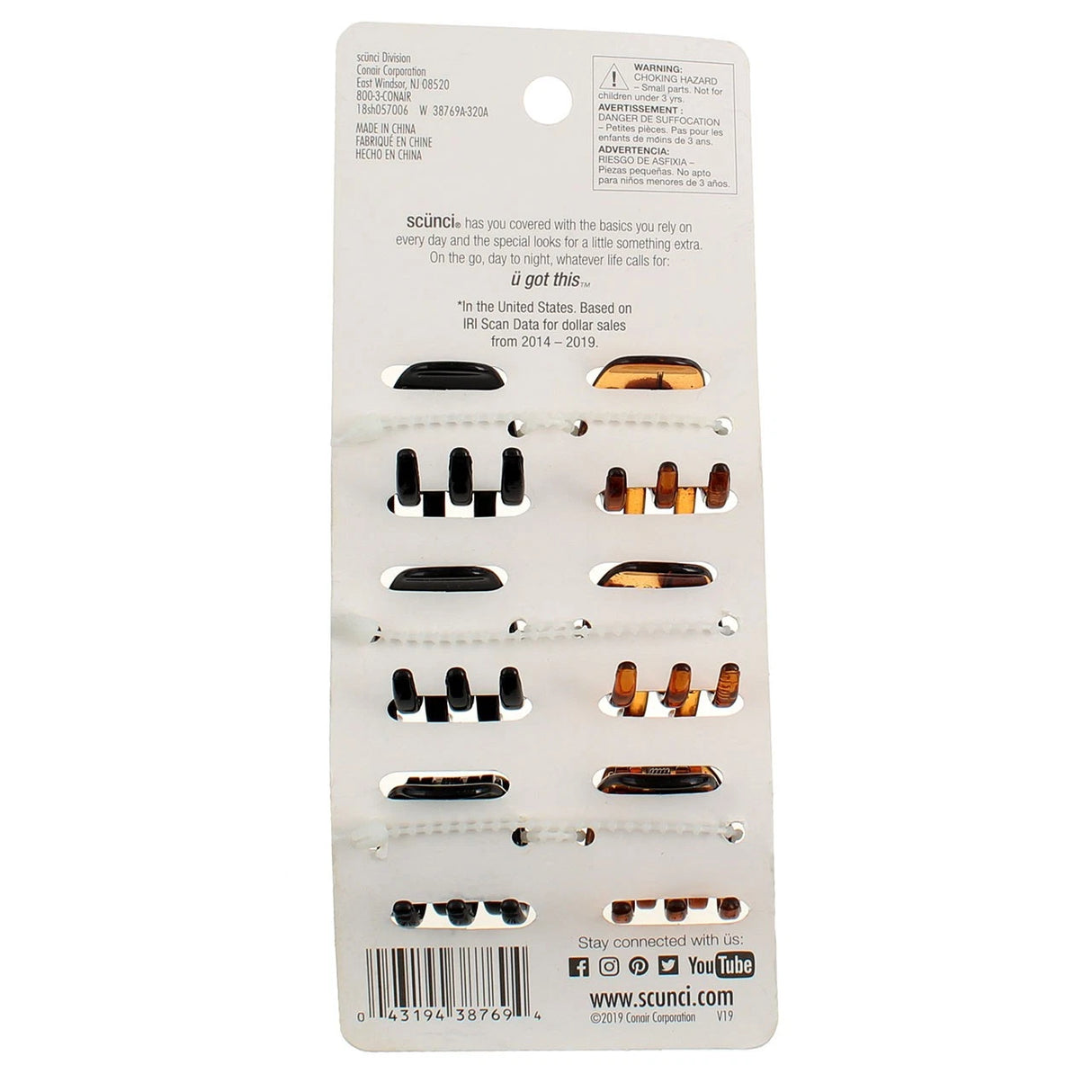 scünci No Slip Grip All Day Hold Small Jaw Clips, 6 count-043194387694-LR-339167-2-LR eShop