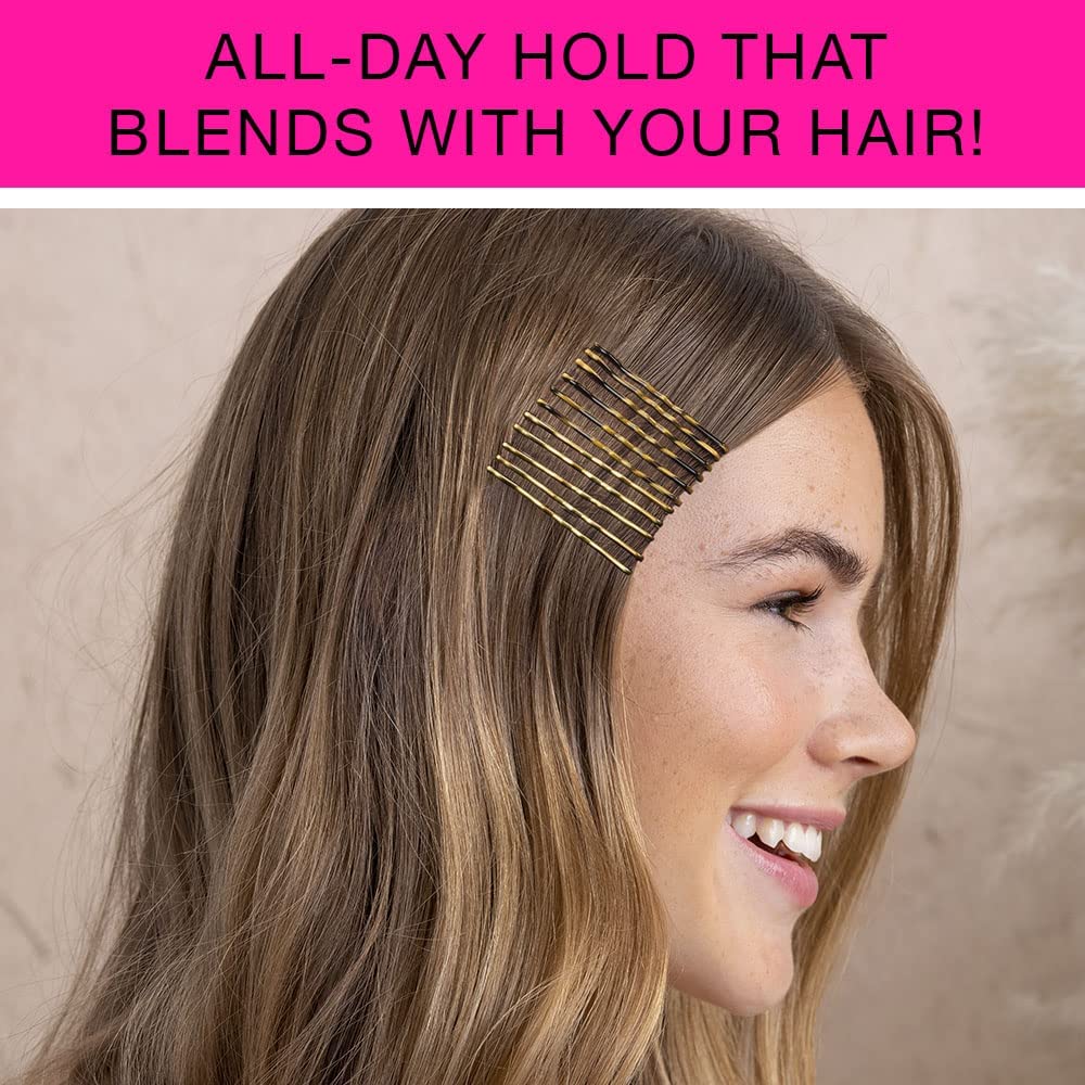 scünci No-Slip Grip Beautiful Blends Bobby Pins - Blonde & Brunette, 48 count-043194374229-LR-201262-4-LR eShop