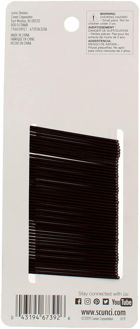 scünci No-Slip Grip Bobby Pins - Brown, 48 count-043194673926-LR-184488-2-LR eShop