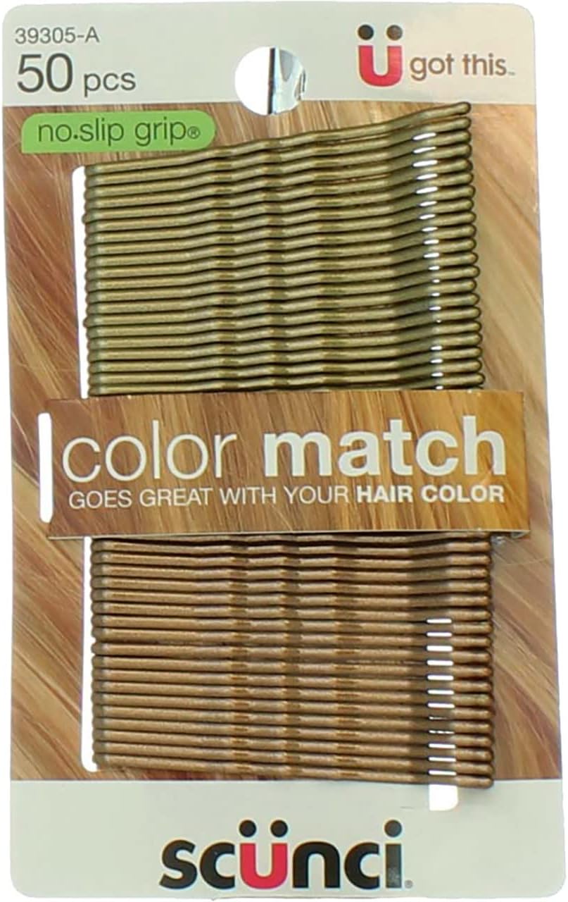 scünci No Slip Grip Hair Bobby Pins - Blonde, 50 count-043194393053-LR-271752-1-LR eShop