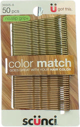 scünci No Slip Grip Hair Bobby Pins - Blonde, 50 count-043194393053-LR-271752-1-LR eShop