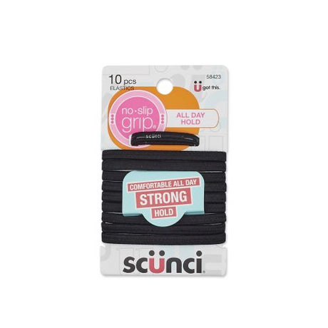 Scünci No Slip Grip Hair Elastics Black, 10 CT-043194584239-LR-184088-1-LR eShop
