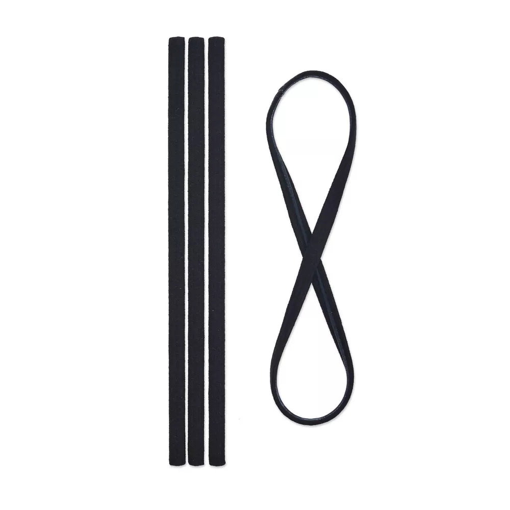 scünci No-Slip Grip Headbands - Black, 4 count-043194583232-LR-178364-2-LR eShop