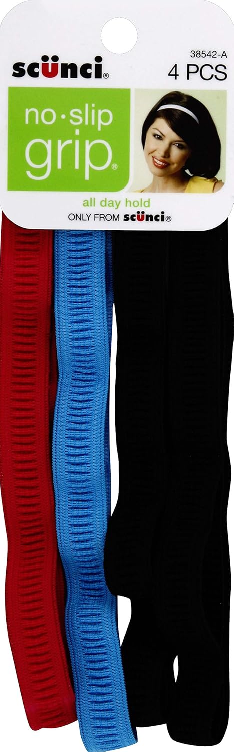 scünci No-Slip Grip Headwraps - Assorted Colors, 4 count-043194385423-LR-274381-1-LR eShop