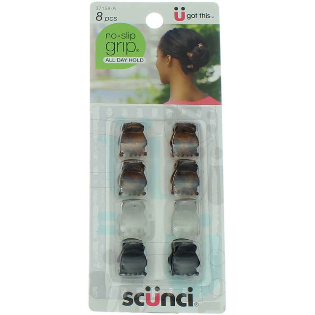 scünci No-slip Grip Oval Top Mini Jaw Clips, 8 count-043194371587-LR-204217-1-LR eShop