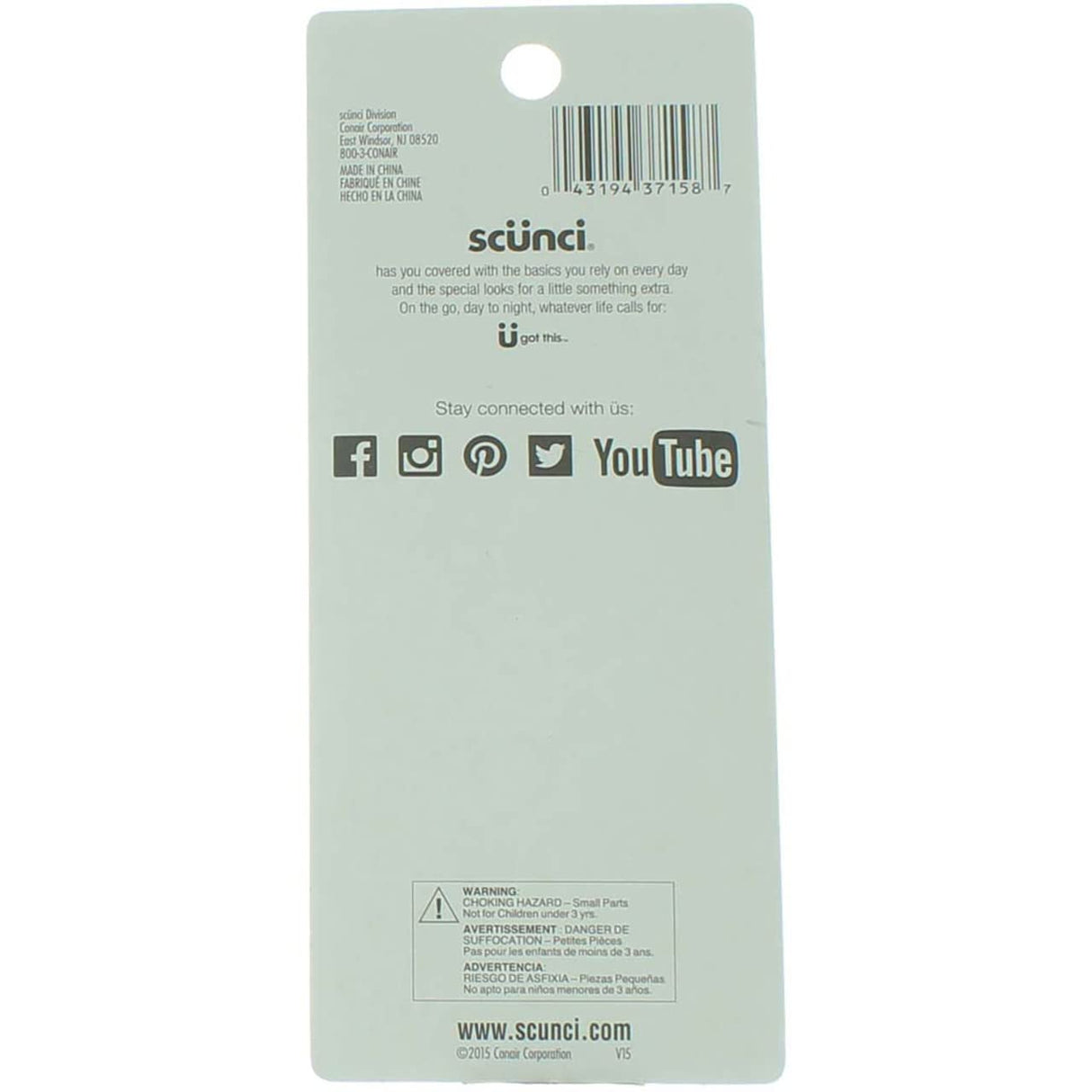 scünci No-slip Grip Oval Top Mini Jaw Clips, 8 count-043194371587-LR-204217-2-LR eShop