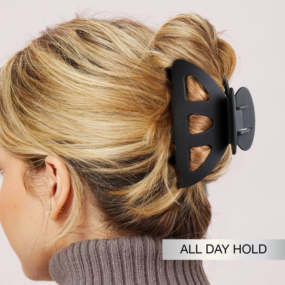 scünci No-Slip Grip Recycled Extra Large Claw Clip For Extra Thick Hair - Matte Black-043194326945-LR-335044-3-LR eShop