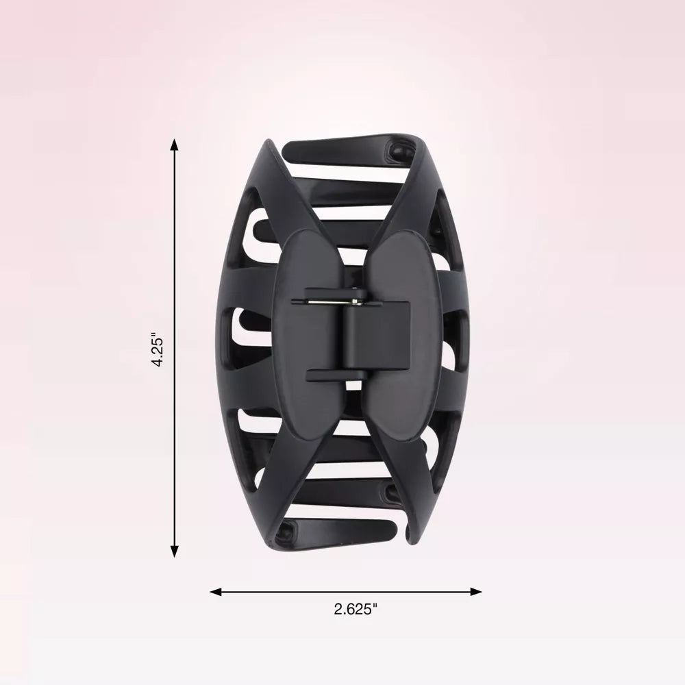 scünci No-Slip Grip Recycled Extra Large Claw Clip For Extra Thick Hair - Matte Black-043194326945-LR-335044-4-LR eShop