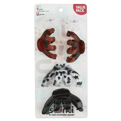 scünci Octopus Claw Clips in Assorted Sizes - Neutral Colors, 6 count-043194691104-LR-348449-1-LR eShop