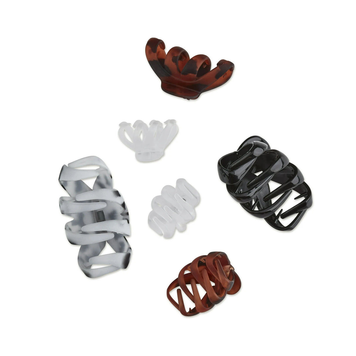 scünci Octopus Claw Clips in Assorted Sizes - Neutral Colors, 6 count-043194691104-LR-348449-2-LR eShop