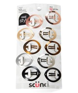 scünci Oval Open Center Snap Clips - Assorted Metals, 10 count-043194326587-LR-335021-1-LR eShop