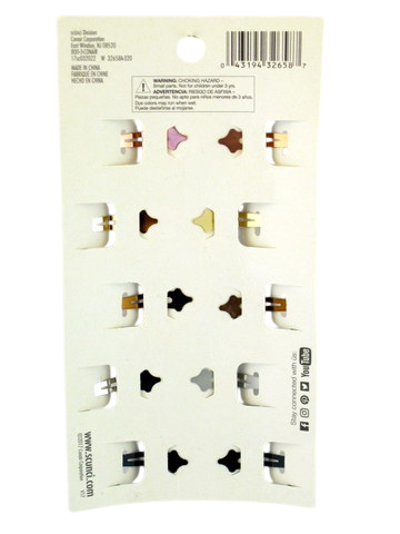 scünci Oval Open Center Snap Clips - Assorted Metals, 10 count-043194326587-LR-335021-4-LR eShop