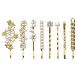 scünci Pearl Embellished Metal Bobby Pins - Gold, 8 count-043194601738-LR-350141-2-LR eShop
