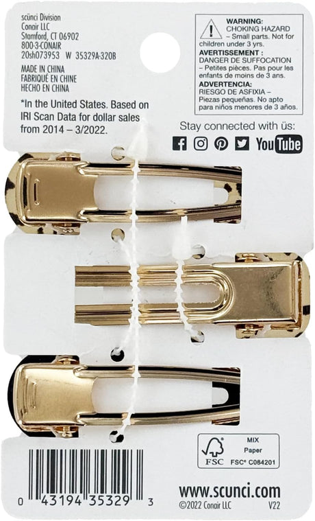 scünci Real Style Acrylic Salon Clips - Animal Print and Black, 3 count-043194353293-LR-344361-2-LR eShop