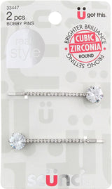 scünci Real Style Bobby Pins with Cubic Zirconia Stones, 2 count-043194334476-LR-335051-1-LR eShop