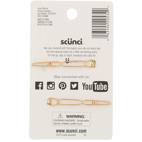 scünci Real Style Jean Wire Hair Barrettes, 2 count-043194205349-LR-332513-2-LR eShop