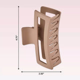 Scünci Recycled Large Open Rectangle Claw Clip for Thick Hair - Matte Beige-043194601479-LR-354158-4-LR eShop