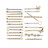 scünci Rhinestone and Pearl Embellished Metal Bobby Pins - Gold, 20 count-043194602704-LR-350140-2-LR eShop
