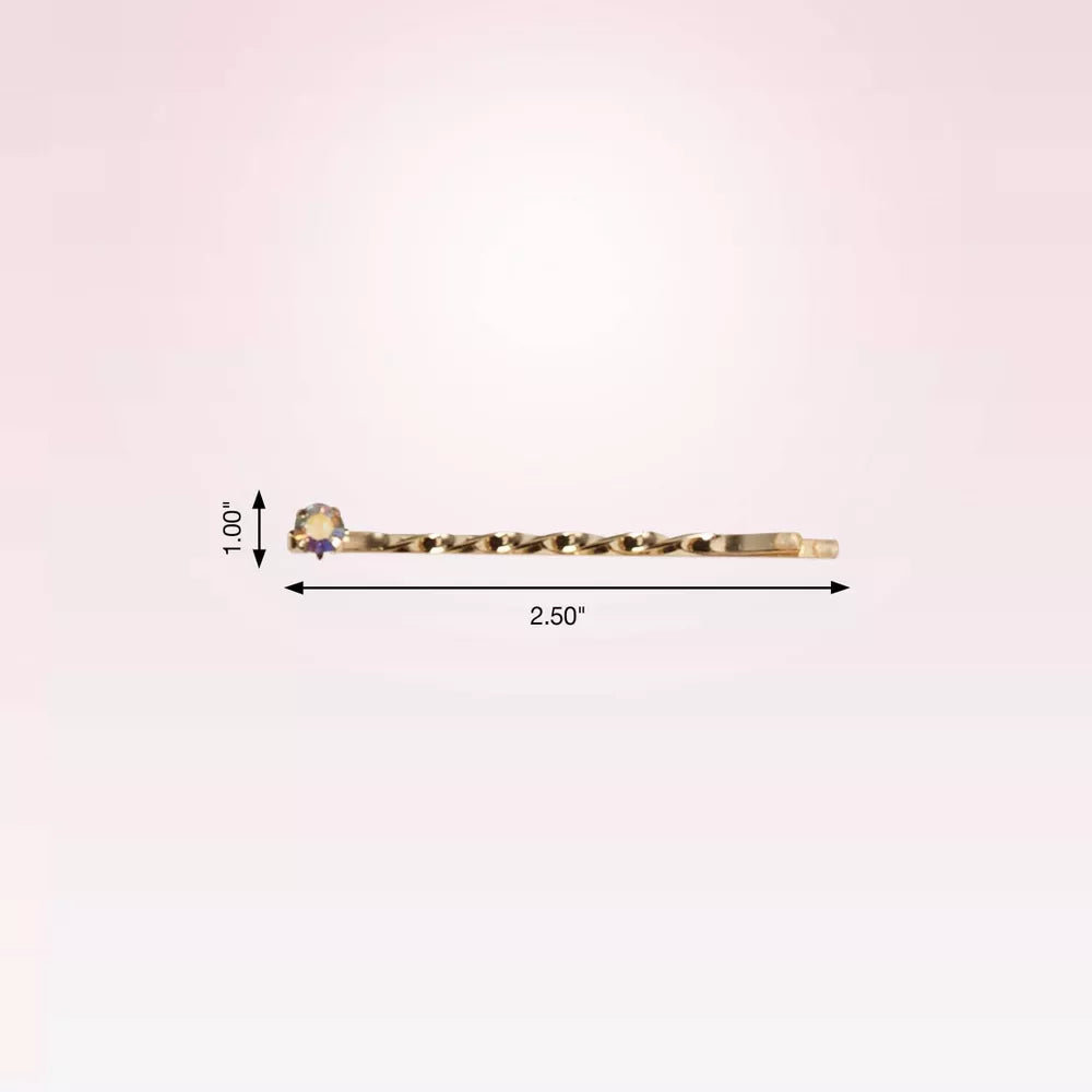 scünci Rhinestone and Pearl Embellished Metal Bobby Pins - Gold, 20 count-043194602704-LR-350140-4-LR eShop