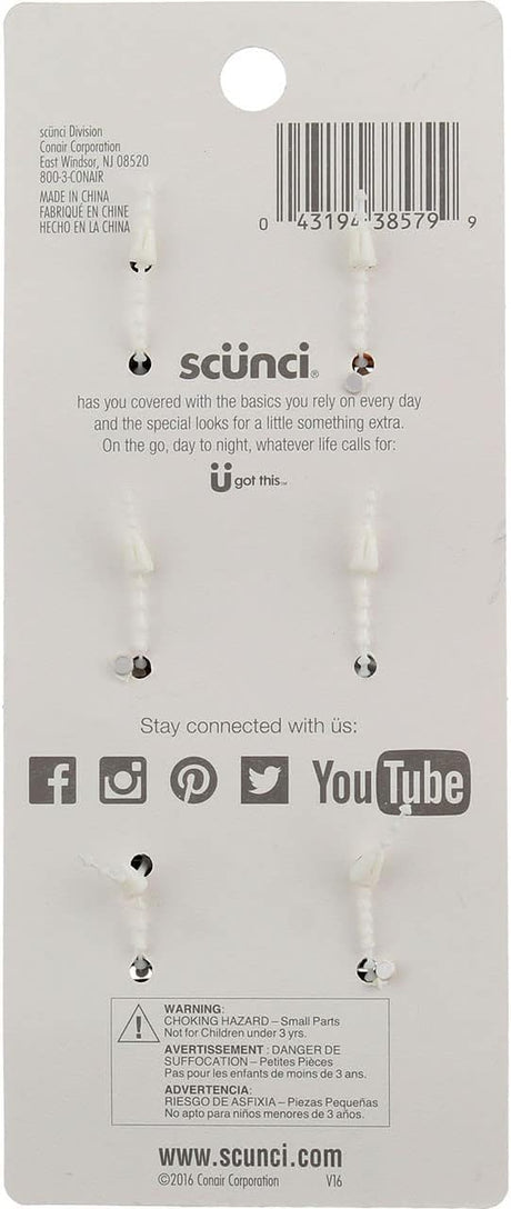 scünci Small Octopus Jaw Clips - Assorted Color, 6 count-043194385799-LR-274806-2-LR eShop