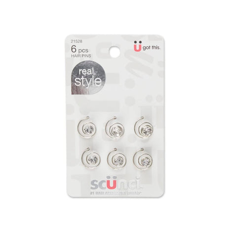 scünci Spin-In Hair Pins with Stones, 6 count-043194215287-LR-335039-1-LR eShop