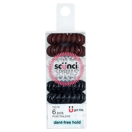 scünci Spirals Dent-Free Ponytailers in Plastic Box, 6 count-043194702787-LR-335414-1-LR eShop