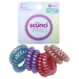 scünci Spirals Glitter Dent-Free Hold Ponytailers, 8 count-043194700431-LR-340786-1-LR eShop