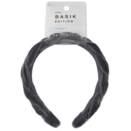 Scunci The Basik Edition Braided Velvet Headband - Gray-043194350315-LR-338827-1-LR eShop