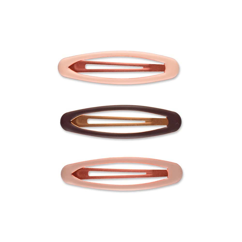scünci The Basik Edition Matte Enamel Snap Hair Clips - Neutral Tones, 3 count-043194708048-LR-339174-2-LR eShop