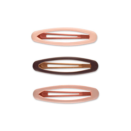 scünci The Basik Edition Matte Enamel Snap Hair Clips - Neutral Tones, 3 count-043194708048-LR-339174-2-LR eShop