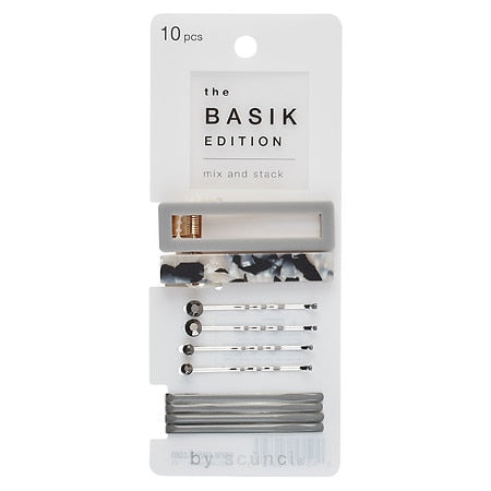 scünci The Basik Edition Mix and Stack Barrettes, 10 count-043194706723-LR-339160-1-LR eShop