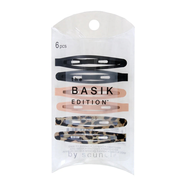 scünci The Basik Edition Oval Snap Barrettes, 6 count-043194350285-LR-339159-1-LR eShop