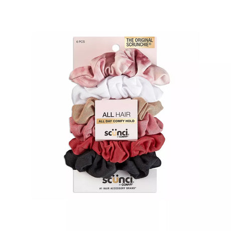scünci The Original Scrunchie All Day Hold Scrunchies - White, Black and Pink, 6 count-043194339211-LR-335023-1-LR eShop