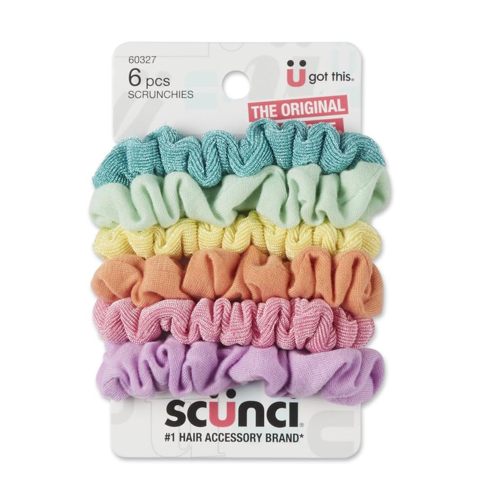 scünci The Original Scrunchie Mini Hair Twisters - Assorted Pastels, 6 count-043194603275-LR-354163-1-LR eShop