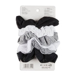 scünci The Original Scrunchie Mixed Texture Twisters - Black White and Gray, 6 count-043194334599-LR-335053-2-LR eShop