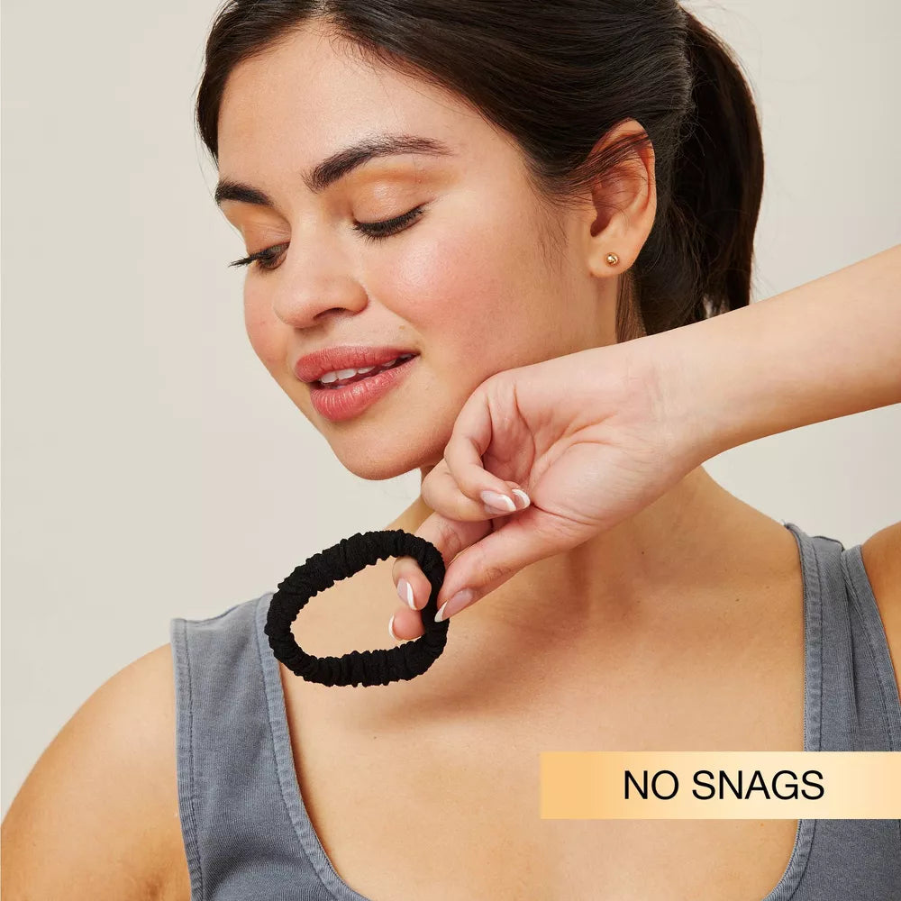 scünci The Unbreakable Collection All Hair Comfy Ponytailers - Black, 8 count-043194103133-LR-354162-5-LR eShop