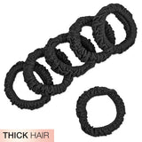scünci The Unbreakable Collection Thick Comfy Hair Ties - Black, 6 count-043194103157-LR-354161-2-LR eShop