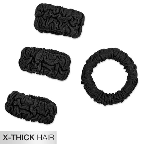 scünci The Unbreakable Collection X-Thick Comfy Hair Ties - Black, 4 count-043194103164-LR-354160-2-LR eShop