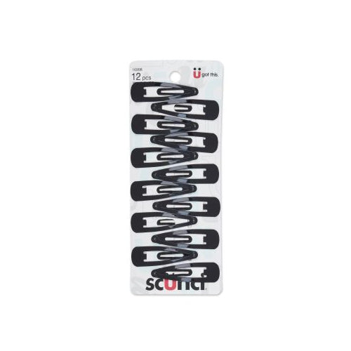 Scünci U Got This Contour Snap Clips, Black, 12 CT-043194169986-LR-179047-1-LR eShop